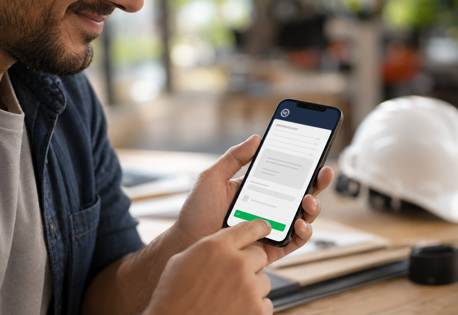 Cliente aprovando proposta comercial pelo celular